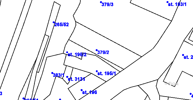 Parcela st. 379/2 v KÚ Týn nad Vltavou, Katastrální mapa