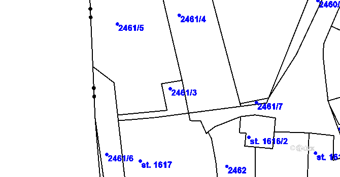 Parcela st. 2461/3 v KÚ Týn nad Vltavou, Katastrální mapa