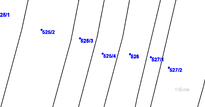 Parcela st. 525/4 v KÚ Týn nad Vltavou, Katastrální mapa