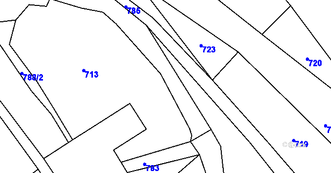 Parcela st. 789 v KÚ Týnčany, Katastrální mapa