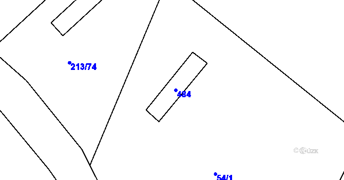 Parcela st. 43 v KÚ Javor, Katastrální mapa