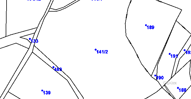 Parcela st. 141/2 v KÚ Týnec u Janovic nad Úhlavou, Katastrální mapa