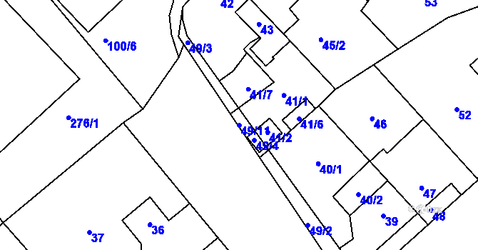 Parcela st. 49/11 v KÚ Vinařice u Týnce nad Labem, Katastrální mapa