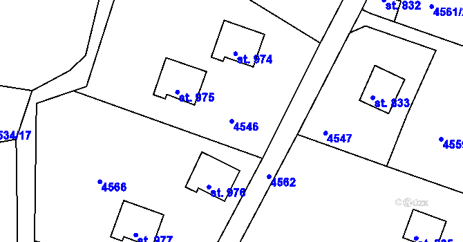 Parcela st. 4546 v KÚ Týnec nad Sázavou, Katastrální mapa