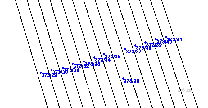 Parcela st. 373/35 v KÚ Týneček, Katastrální mapa
