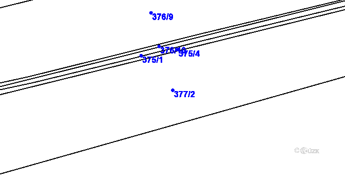 Parcela st. 377/2 v KÚ Týneček, Katastrální mapa
