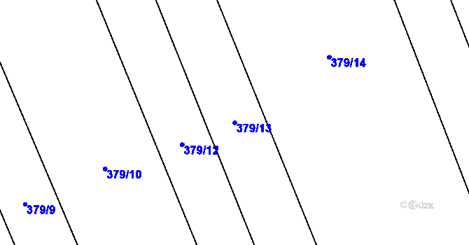 Parcela st. 379/13 v KÚ Týneček, Katastrální mapa