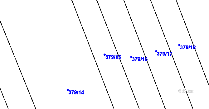 Parcela st. 379/15 v KÚ Týneček, Katastrální mapa