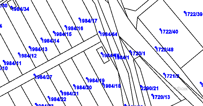 Parcela st. 1984/76 v KÚ Týniště nad Orlicí, Katastrální mapa