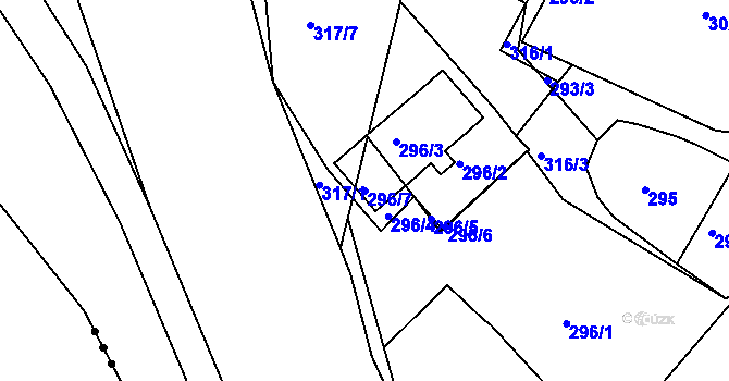 Parcela st. 296/7 v KÚ Týniště nad Orlicí, Katastrální mapa