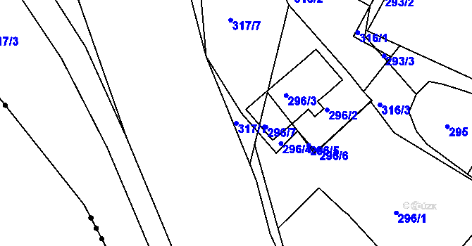 Parcela st. 317/1 v KÚ Týniště nad Orlicí, Katastrální mapa