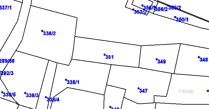 Parcela st. 351 v KÚ Týniště nad Orlicí, Katastrální mapa