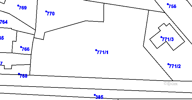 Parcela st. 771/1 v KÚ Týniště nad Orlicí, Katastrální mapa