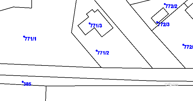 Parcela st. 771/2 v KÚ Týniště nad Orlicí, Katastrální mapa