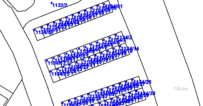 Parcela st. 1134/17 v KÚ Týniště nad Orlicí, Katastrální mapa
