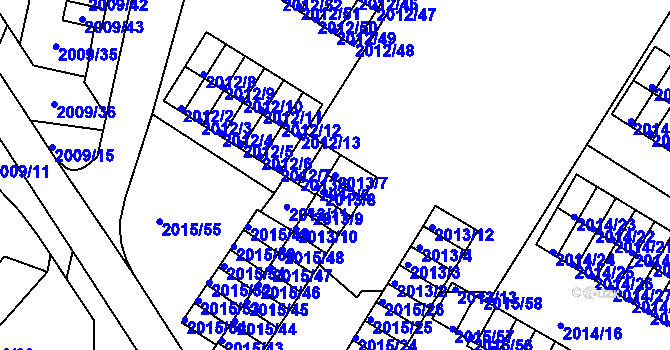 Parcela st. 2013/7 v KÚ Týniště nad Orlicí, Katastrální mapa
