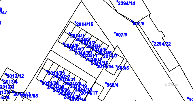 Parcela st. 2014/6 v KÚ Týniště nad Orlicí, Katastrální mapa