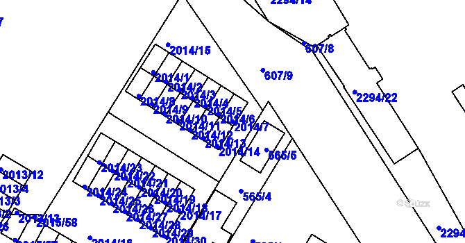 Parcela st. 2014/7 v KÚ Týniště nad Orlicí, Katastrální mapa