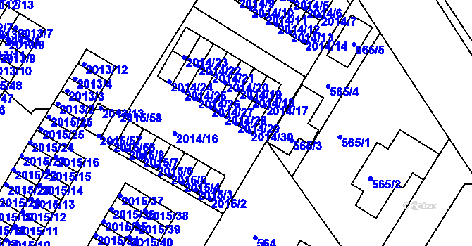 Parcela st. 2014/29 v KÚ Týniště nad Orlicí, Katastrální mapa