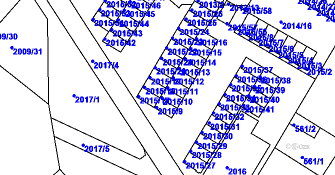 Parcela st. 2015/11 v KÚ Týniště nad Orlicí, Katastrální mapa