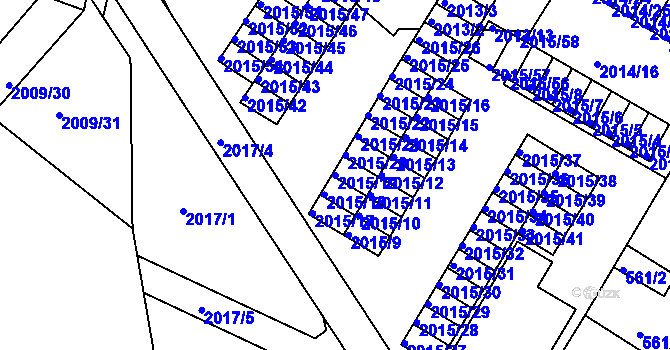Parcela st. 2015/19 v KÚ Týniště nad Orlicí, Katastrální mapa
