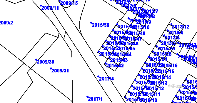 Parcela st. 2015/54 v KÚ Týniště nad Orlicí, Katastrální mapa