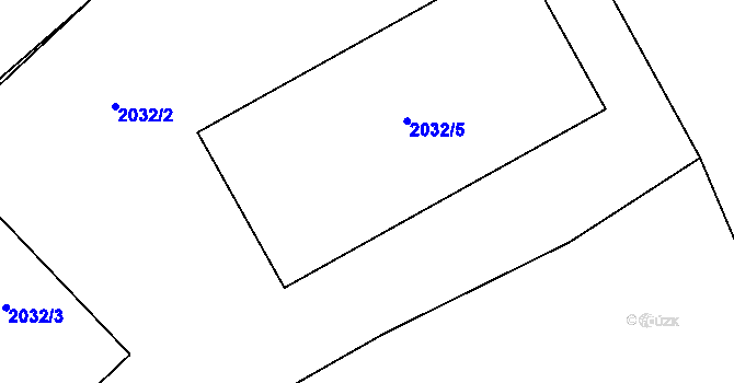 Parcela st. 2032/1 v KÚ Týniště nad Orlicí, Katastrální mapa