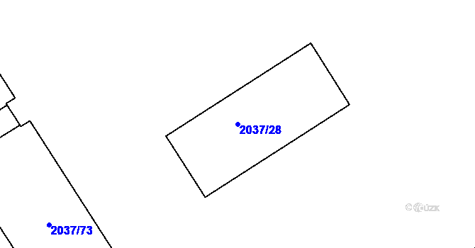 Parcela st. 2037/28 v KÚ Týniště nad Orlicí, Katastrální mapa
