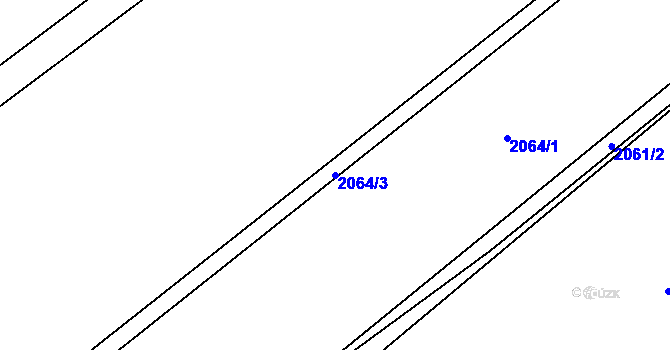 Parcela st. 2064/3 v KÚ Týniště nad Orlicí, Katastrální mapa