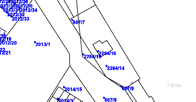 Parcela st. 2294/16 v KÚ Týniště nad Orlicí, Katastrální mapa