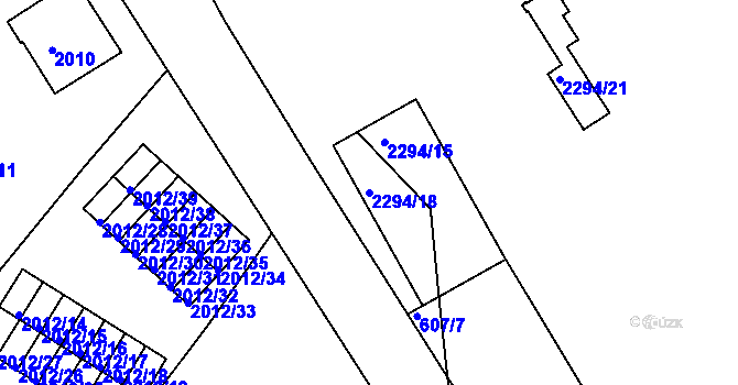 Parcela st. 2294/18 v KÚ Týniště nad Orlicí, Katastrální mapa