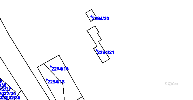 Parcela st. 2294/21 v KÚ Týniště nad Orlicí, Katastrální mapa