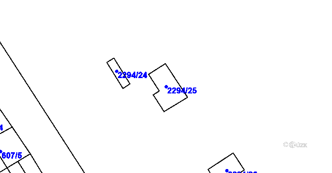 Parcela st. 2294/25 v KÚ Týniště nad Orlicí, Katastrální mapa