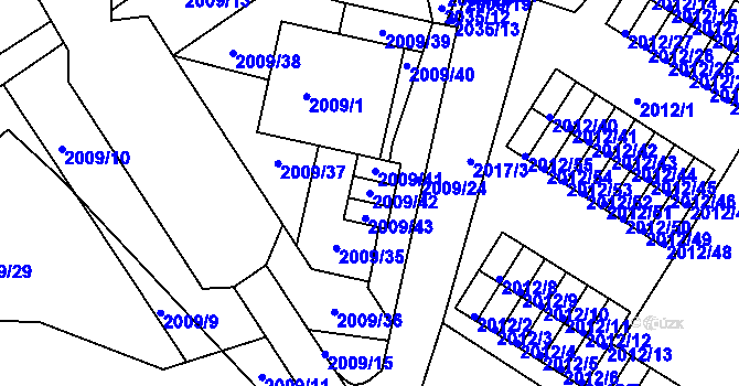 Parcela st. 2009/42 v KÚ Týniště nad Orlicí, Katastrální mapa