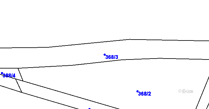 Parcela st. 368/3 v KÚ Týnišťko, Katastrální mapa