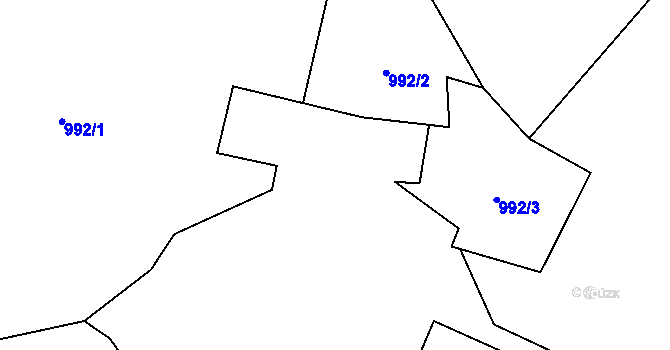 Parcela st. 121 v KÚ Tyra, Katastrální mapa