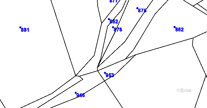Parcela st. 474/22 v KÚ Stav, Katastrální mapa