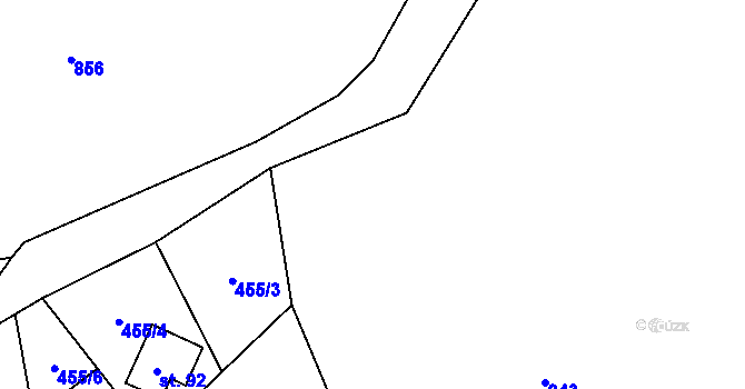Parcela st. 455/16 v KÚ Stav, Katastrální mapa