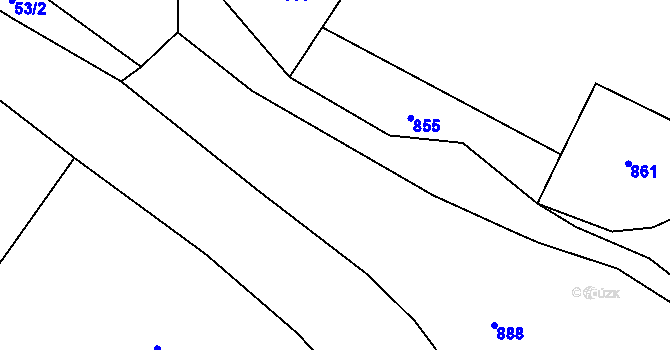 Parcela st. 57/1 v KÚ Zboží u Nové Paky, Katastrální mapa