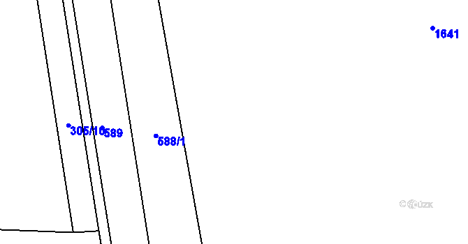 Parcela st. 586/5 v KÚ Ublo, Katastrální mapa