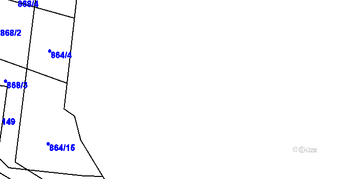 Parcela st. 864/6 v KÚ Ublo, Katastrální mapa
