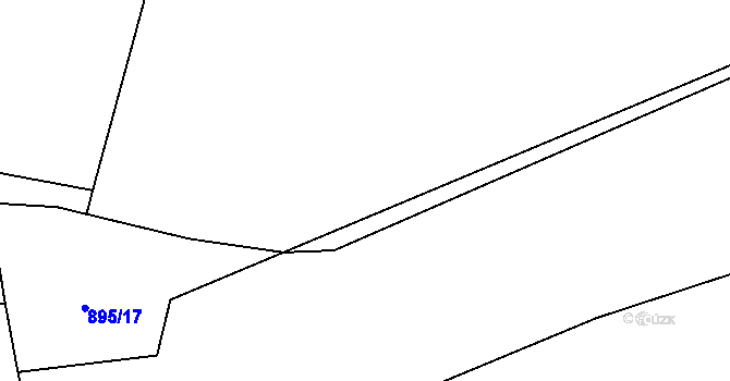 Parcela st. 864/7 v KÚ Ublo, Katastrální mapa