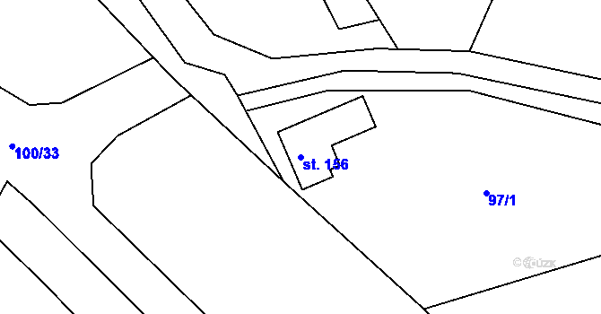 Parcela st. 156 v KÚ Ublo, Katastrální mapa