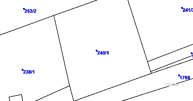 Parcela st. 240/1 v KÚ Ublo, Katastrální mapa