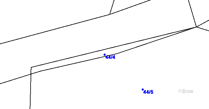 Parcela st. 44/4 v KÚ Stružinec, Katastrální mapa