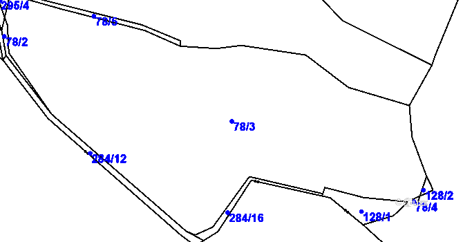 Parcela st. 78/3 v KÚ Stružinec, Katastrální mapa