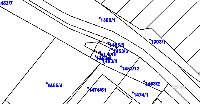 Parcela st. 811 v KÚ Údlice, Katastrální mapa