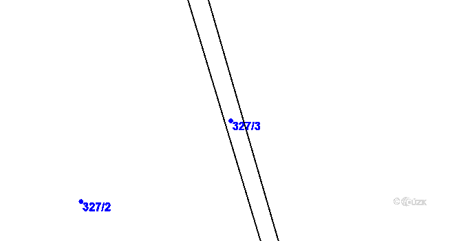 Parcela st. 327/3 v KÚ Údrč, Katastrální mapa