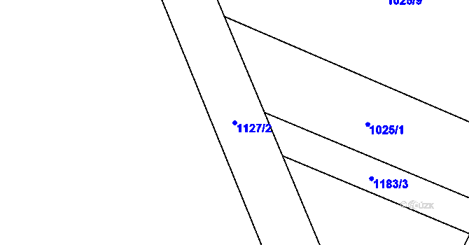 Parcela st. 1127/2 v KÚ Uhelná, Katastrální mapa