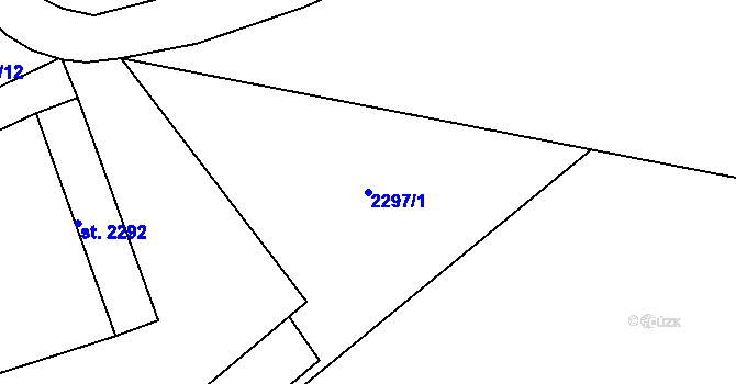 Parcela st. 2297/1 v KÚ Uhelná, Katastrální mapa